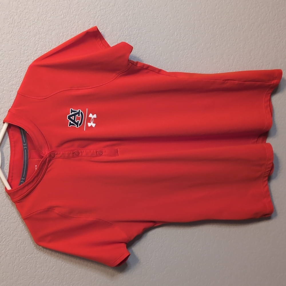 Under Armour Orange Auburn Tigers Henley Top
